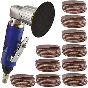 2" Air Angle Sander Grinder Polisher And 100 Pack 40 Sanding Grit Hook/Loop Pads