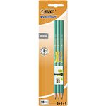 BIC Evolution Original - Blister with 3 Pencils, 1 Eraser and 1 Pencil Sharpener