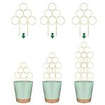 LONCHDAN Trellis for Climbing Plants Indoor 15.7 Inch, Small Plant Trellis for Potted Plants, 3 Pack Stackable Circle Garden Houseplant Trellis for Vines…