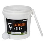 Franklin Sports Lacrosse Balls Bucket - Bulk Pack of (40) Official Size White Lax Balls for Practice + Training - 40 Ball Bucket Pack - Multi-Use Lacrosse, Massage Therapy + Yoga Balls for Athletes