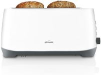 Sunbeam Rise Up 4 Slice Toaster | Extra Long Slots, 7 Browning Settings, White TAP0003WH