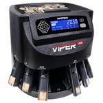 Safetech Viper V395 Coin Counter, Sorter, and Wrapper, Sorts All US Coins Including Half Dollars, Comes with 48 Preformed Wrappers, Dust Cover