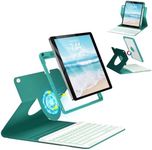 OYEEICE for iPad 6th Generation Case with Keyboard 9.7 inch - Detachable Backlit Keyboard, Upgraded Magnetic Cover with Pencil Holder for iPad Air 2nd Generation & iPad 6th/5th Gen - Teal