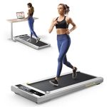 TOPUTURE Walking Pad Treadmill, 2.25HP Under Desk Treadmill with App & Remote Control, LED Touch Screen, Lubricating Hole, 300lbs Capacity Compact Walking Treadmills for Home/Office