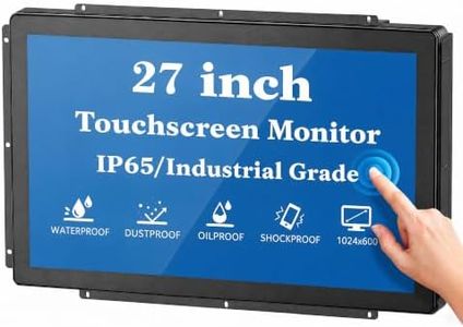 RIUIIN 27 Inch Open Frame Capacitive Touchscreen Monitor,1920x1080 Resolution 16:9 Aspect Ratio Waterproof,VESA+Panel Mount, for Kiosk, Automation, POS，Vending，HMI and Digital Signage 7x24h Work