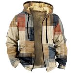 Flannel Jacket for Men Men Winter Coats Long Jacket for Men Men's Trench & Rain Coats Mens Jacket Mens Heavy Winter Coat Fleece Pullover Sherpa Jacket Men Western Jacket（3-Mint Green,Large）