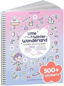 Christmas Sticker + Coloring Book for Kids (500+ Holiday Stickers & 12 Scenes) by Cupkin, Fun Side by Side Winter Activity Books, Stocking Stuffer for Older Boys & Girls Ages 2-4, 4-8 or 8-10