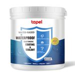 Tapel Liquid Rubber Waterproof Sealant - Clear 1kg for 2m² (Single Coat) - Invisible Waterproof Agent Transparent Repairing Leak Waterproof Adhesive - Indoor & Outdoor Waterproof Coating