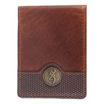 Browning Men's Rugged Western, Heavy-Duty Wallets, Available in Multiple Styles, Brown, Front Pocket