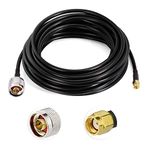 Superbat N to RP-SMA Cable N Male to RPSMA Male Connector KSR195 Low Loss Coaxial Cable 32.8ft for Helium Hotspot HNT Miner RAK Nebra Bobcat LoRa Geteway Antenna Ham Radio WiFi Router Yagi Antenna