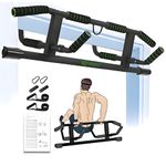 HAKENO Multi-Grip Pull Up Bar For Doorway - Pullupbar With Enhanced Smart Hook Angled Grip Home Gym Exercise Equipment with Professional Training Suspension Strap Set
