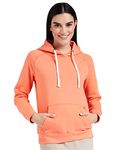 Amazon Brand - Symbol Women's Regular Cottonblend Hooded Neck Sweatshirts (AW18WNSSW02_Candle Pink_Small_Candle Pink_S)