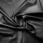 Black Whole Nappa Soft Premium Quality Sheepskin Genuine Leather Hide- NO Holes & Marks (7-9 sq. ft)