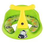 Nabhya 1234 Soft Kids Toilet Trainer Baby Potty Seat With Handle And Back Support Toilet Seat For Girls & Boys (Green)