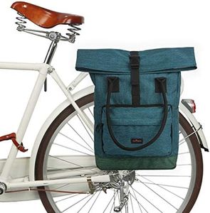 TOURBON Roll Top Pannier Backpack/Backpack Pannier Bag/Cycle Bag/Pannier Backpack/Bicycle Bag - Blue