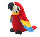 QDD Talking Parrot Repeats What You Say Mimicry Pet Toy Plush Buddy Parrot Children Gift (RED