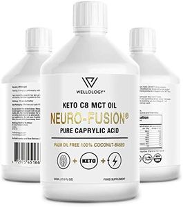 Keto C8 MCT Oil - Pure C8 Caprylic Acid not C10 - Make MCT Oil Ketogenic Bulletproof Coffee - Energy Boosting Ketones - Low Carb Keto Food - MCT Oil, Vegan - 500ml by Wellology