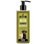 Dogz & Dudez Natural Neem Anti Tick and Flea Dog Shampoo 200ml | for All Types of Dog & Cat Shampoo | Anti Itch Shampoo for Dog with Neem and Lemongrass | Paraben Free, Ph Balanced, Cruelty Free