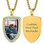 PROSTEEL Picture Dog Tag for Men Custom Picture Necklaces Personalized Necklace Photo Pendant Necklace