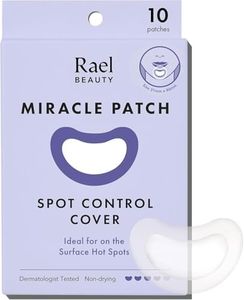 Rael Pimple Patches, Miracle Large Spot Control Cover - Large Size for Chin Cheek Nose, Korean Skincare, Hydrocolloid Acne Spot Treatment Patch, Vegan & Cruelty Free (10 Count)