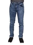 True Face Mens Jeans Slim Fit Stretch Trousers Denim Pants Cotton Bottoms Zip Fly 5 Pockets Western Casual Wear TrueFace 022 Mid Blue 38 R