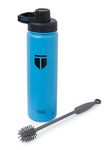 TEGO Stainless-Steel Rapid Insulated Water Bottle - Vacuum Sealed Steel with Cleaning Brush (Pack of 1 - Blue)-Gym, Thermos, Shaker, Sports