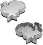 Chicken Shape Cake pan Individual Cake tin for Baking on Birthdays & Parties, Silver Color, Metallic Cake molds