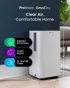 Pro Breeze OmniDry 12L Dehumidifier – Compact Home Moisture Removal