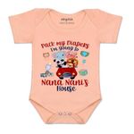 ARVESA I Am Going To Nana Nani House R-1236 Multicolor 0-3 Romper Baby Boy & Girl dress