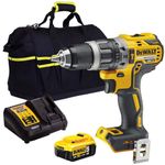 DEWALT 18V Li-ion Cordless Combi Drill Power Tool Kit with 1 x 5.0Ah Battery & Charger in 14'' Bag- Drill- Combo Kit- Kits-Power -Cordless Drill, (DCD796N)