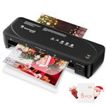 Bonsaii A4 Laminator Machine with Never Jam Technology, Dual Heat Settings, High-Speed Laminating, Max 230mm Width (A4 Size) - Ideal for Home, Office, and School Use,Black (L418-C)