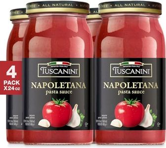 Tuscanini Napoletana Pasta Sauce 24.3oz (4 Pack) | Imported from Italy | No Water Added | Rich & Authentic Italian Taste | Certified Kosher