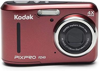 Kodak PIXPRO Friendly Zoom FZ43-RD 16MP Digital Camera with 4X Optical Zoom and 2.7" LCD Screen (Red)