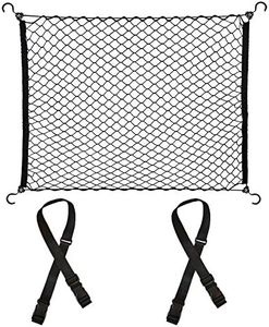 MAMIKO Cargo Net and Wagon Straps for Collapsible Folding Outdoor Utility Wagon, Garden Cart, Folding Trolley Cart, Beach Cart (Combo Package)