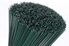 (250x0.7) 250g green lacquered (300 Wires) 10" Florists Thin Stub Wire 22 Gauge