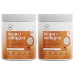 Wellbeing Nutrition Beauty Collagen with Hyaluronic Acid | Collagen Supplements for Women & Men | Collagen Powder with Biotin and Vitamins for Skin Radiance & Anti-Aging | 250g - Mango Peach Flavor