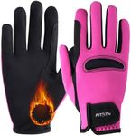 FitsT4 Sports Kids Horse Riding Gloves Girls Boys Winter Equestrian Gloves Touchscreen for Children Pink S