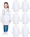 Taiyin 6 Pcs Doctor Coat Costume for Kids Lab Coat Unisex Doctor Toddler Costume for Boys and Girls Cosplay School Uniform (S)