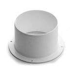 Vent Systems 4" Inch Air Vent Duct Connector Flange Straight Ventilation Pipe Plastic Ducting Connector Plate For Cooling Heating Ventilation System HVAC 4" Inches