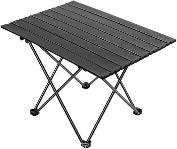 Chepee Carbon Steel Foldable Table Lightweight Portable|Multipurpose Folding Utility Table | Ideal for Indoor & Outdoor Picnic | Aluminium Stackable Top & Frame | Camping Picnic (40 * 35 * 29 Cm)