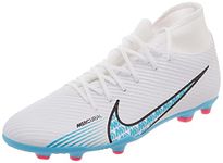 Nike Men's Multi-Ground Soccer Cleats, White Baltic Blue Pink Blast, 13