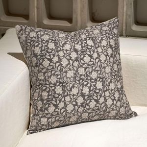 DOMVITUS Floral Pillow Covers 18x18, Throw Pillows for Couch, Floral Print Pillow Cover, Decorative Neutral Accent Throw Pillow Covers for Living Room, 1PC, Taupe