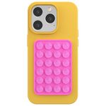 Silicone Phone Sticky Grip, Suction Phone Case Mount for iPhone and Android, Hands-Free Sticky Cell Phone Grip, Mobile Fidget Mirror Holder for Selfies and Videos