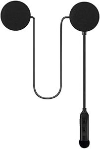 JZAQ Universal Wireless Motorcycle Helmet Bluetooth On Ear Headset,Hands-Free,Music Call Control,Automatic Call Answering,Waterproof Bluetooth 5.0 Intercom Communication System with 50hrs Playing Time
