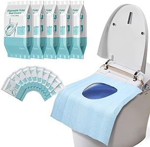 LncBoc Almohadillas de papel desechables, 50 unidades, fundas de asiento de inodoro desechables, fundas de asiento de inodoro desechables para niños pequeños, adultos, mujeres embarazadas