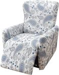 Recliner Stretch Slipcovers 4-Pieces,Printed Sofa Cover 4-Piece Lazy Boy Chair Covers 1Seat Slipcover Furniture Protector Leather Recliner Chair Cover for Rocking Recliner (Color : #29)