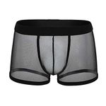 Betory Men's Underwear Sexy Mesh Breathable Boxer Briefs Low Rise Cool Boxers Sexy Lingirie for Men