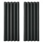 Deconovo Blackout Curtains Bedroom Super Soft Thermal Insulated Curtains Blackout Eyelet Blackout Curtains for Living Room 66 x 84 Inch Dark Grey 2 Panels