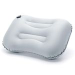 PALAY® Travel Air Pillow, Ultralight Inflatable Camping Travel Pillow, Ergonomic Inflating Pillows for Neck Lumbar Support While Camp, 50×35CM, White