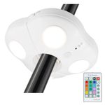 BIGMONAT Battery Operated Patio Umbrella Light, Outdoor LED Table Umbrella Lights with Remote, 12 Color Changing Umbrella Pole Light with Timer and Dimmer, Wireless Tent Lights for Camping, White